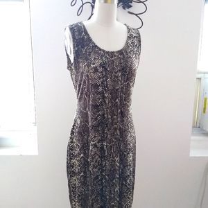 Calvin Klein Snakeskin Print Dress